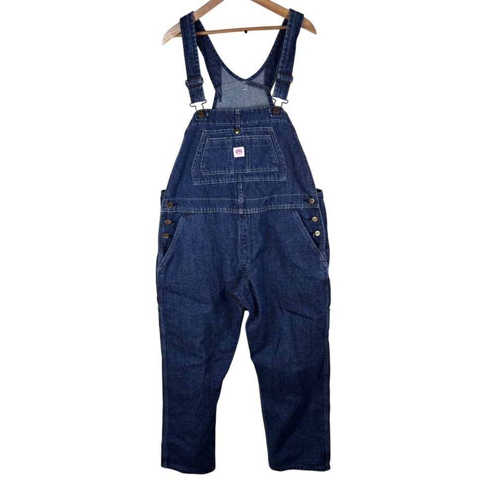 KEY Denim Bib Overalls Women's 20 Short Blue 100% Cotton Carpenter Workwear NEW